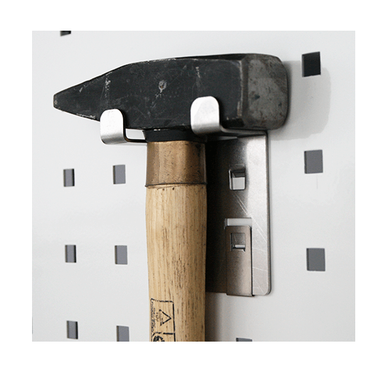 Werkzeughalter Hammerhalter Aus Edelstahl F r Lochplatten Gr e M VE werkzeughalter-hammerhalter-aus-edelstahl-f-r-lochplatten-gr-e-m-ve